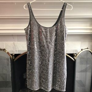 Sequin long tank top (or dress)